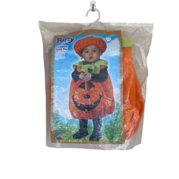 Fuzzy Pumpkin Cutie Pie Costume - Up to 24 Months - Picture 2 of 7